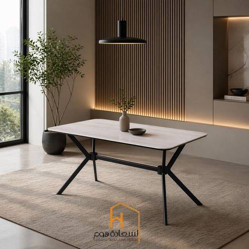 طاولة طعام مفردة - أسود - 75*80*130 سم