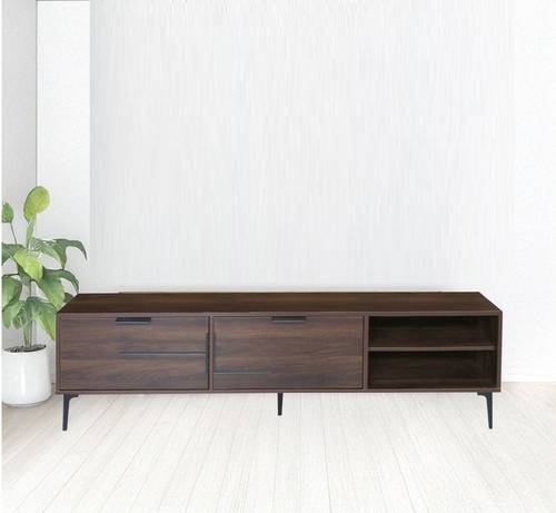 طاوله تلفزيون بلازما -  160X40X45 سم - بني