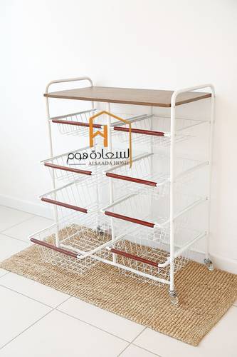 استاند رفوف معدن 77×29×95سم -ابيض
