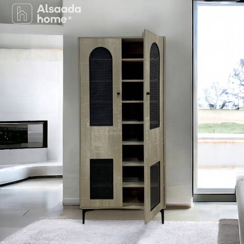 دولاب أحذية متعدد الأغراض - 2 باب - 173X80X30 سم