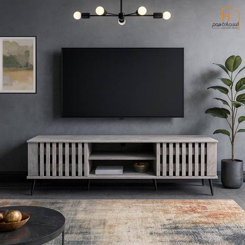 وحدة تلفزيون- 160×40×45سم- رمادى