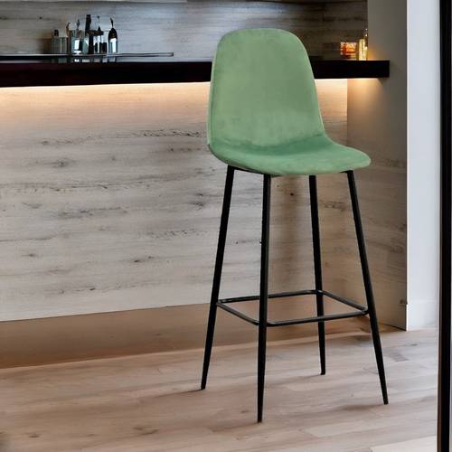 كرسي بار مخمل أخضر 101x36x42 سم 