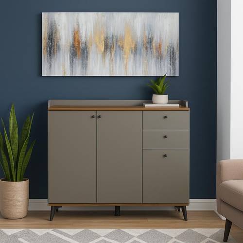  دولاب أحذية متعدد الأغراض 120×34×98- رمادى