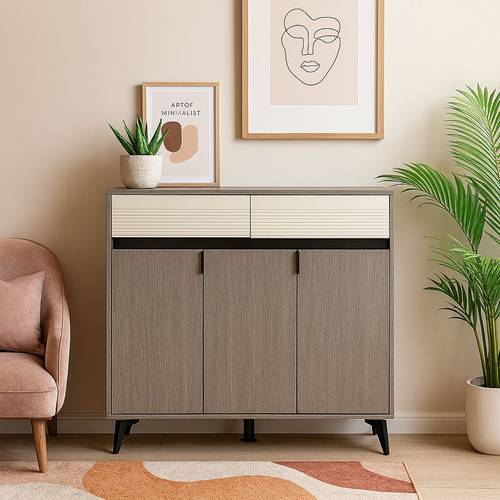 دولاب أحذية متعدد الأغراض 120×33×95- رمادى