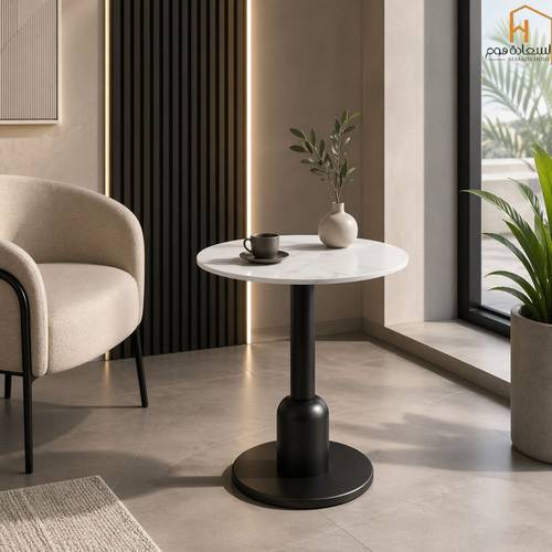 طاولة خدمة مفرد -أسود -70*70*75سم