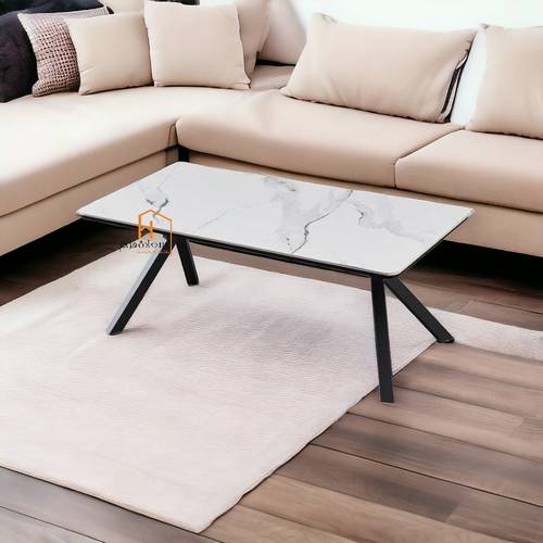 طاولة خدمة مفرد سيراميك - 120X60X47 سم - ابيض