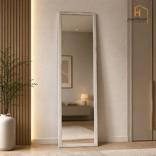  مرأة اطار - أبيض - 45×170 سم