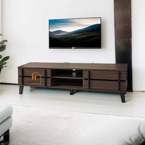 طاوله تلفزيون بلازما -  140X40X45 سم - بني