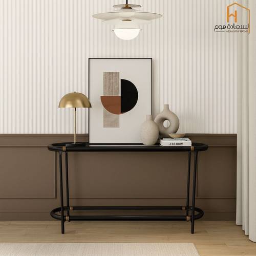  مدخل استقبال-زجاج مع اطار خشب - 80x40x140سم