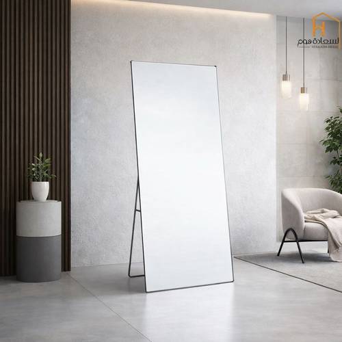 مرأة استاند اطار معدن- فضي- 70×180 سم