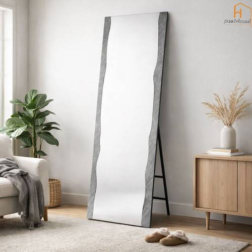 مرأة استاند اطار - رمادي - 50×170 سم