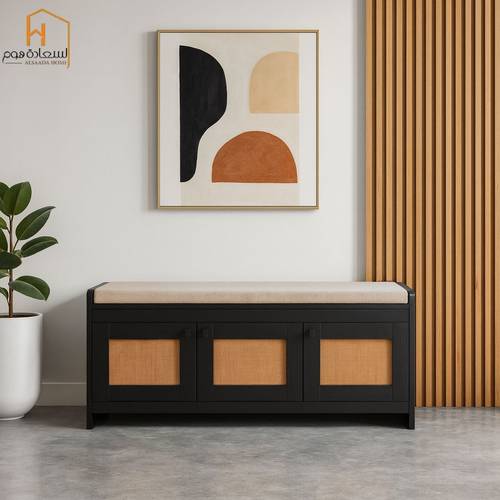 دولاب بوفيه متعدد الاغراض - 52X40X120 سم-اسود