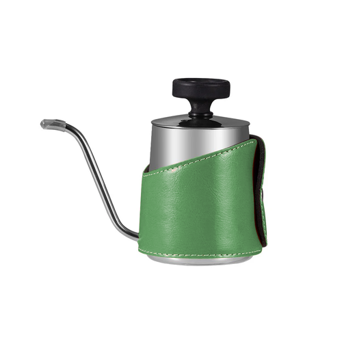 Perito Pour Over Hand-Free Drip Kettle with Leather Wrap 350 ml - Green