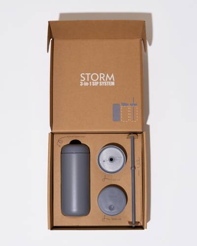 Storm Ceramic Interior Reusable Cup -SALT GRAY