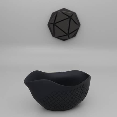 كوب وزن القهوة - 3D - أسود مطفي