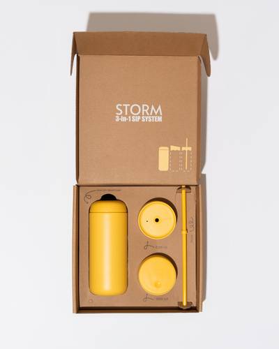 Storm Ceramic Interior Reusable Cup - MATTE YELLOW