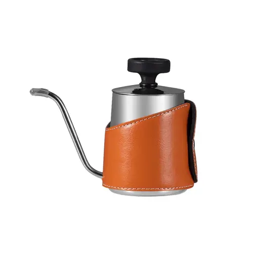 Perito Pour Over Hand-Free Drip Kettle with Leather Wrap 350 ml - Brown