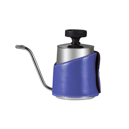 Perito Pour Over Hand-Free Drip Kettle with Leather Wrap 350 ml - Blue