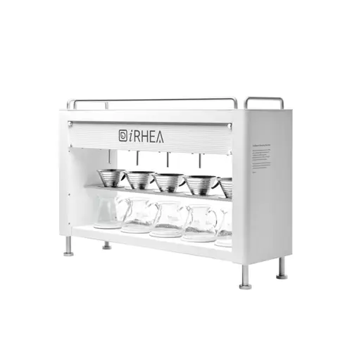 ماكينة iRhea M5 Pro تحضير قهوة التقطير الاوتوماتيكي ب 5 مجموعات مع سخان مزدوج - أبيض
