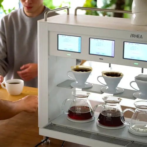 ماكينة iRhea M3 Pro تحضير قهوة التقطير الاوتوماتيكي ب 3مجموعات مع سخان مزدوج - أبيض