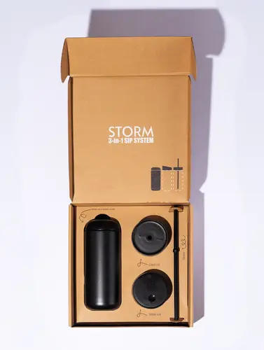 Storm Ceramic Interior Reusable Cup - MATTE BLACK