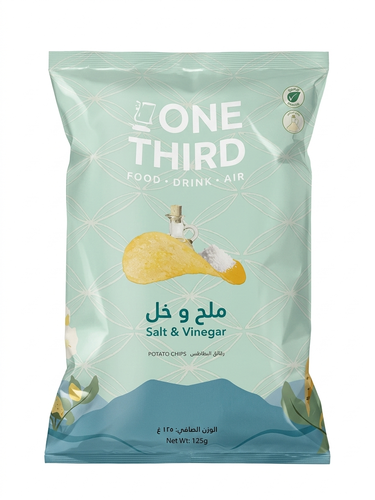 بطاطس ون ثيرد بنكهة الملح والخل 125g