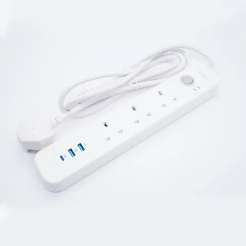 انكر باور اكستند توصيلة بـ 3 مخارج كهرباء ومخرجين USB ومخرج PD وبقوة 30 واط - ابيض0
