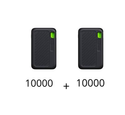 عرض قوي شاحن متنقل 10K + الثانية مجانا
