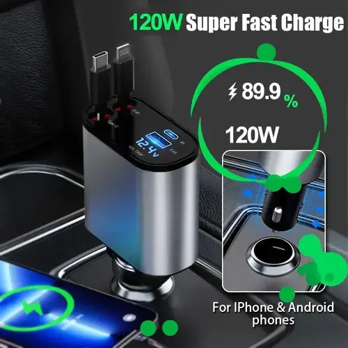 شاحن سيارة carwithcable من فون بلانت بقوة  120w