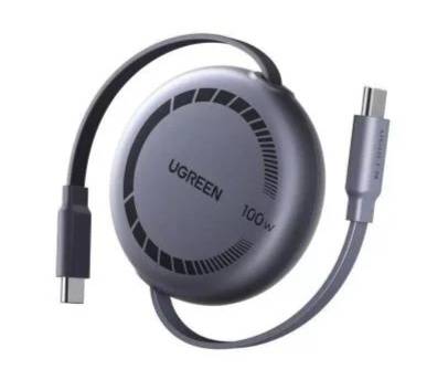 سلك شاحن يوجرين Nexode من USB-C الى USB-C قابل للسحب وبقوة 100 واط