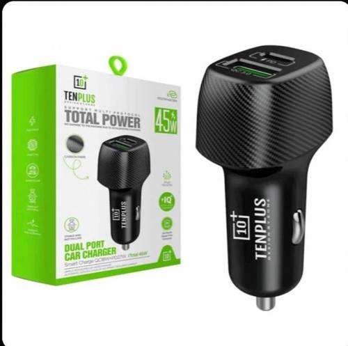 ولاعه سيارة بمنفذ USB ومنفذ PD من شركة تن بلس بقوة 45 واط