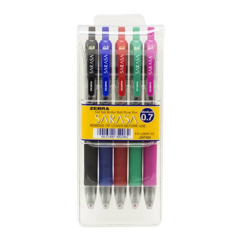 قلم ساراسا سائل طقم 5 لون 0.7