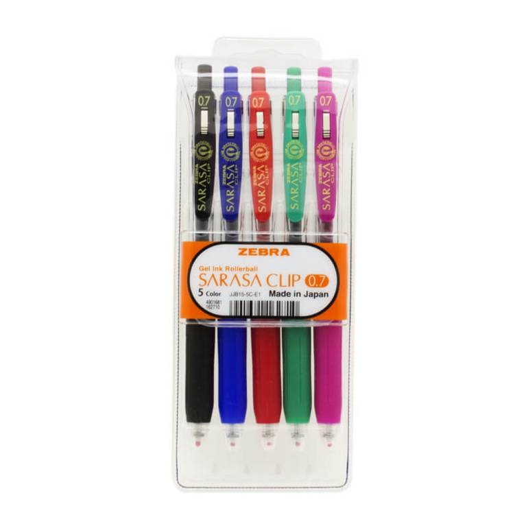قلم ساراسا كليب سائل طقم 5 لون 0.7