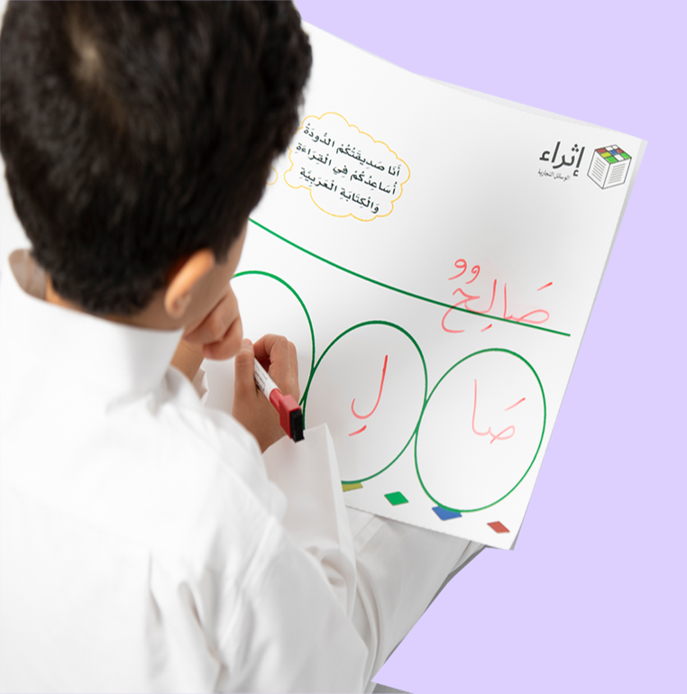 سبورة دودة تحليل الكلمات 42 * 30 سم من دون مغناطيس  - حبة واحدة