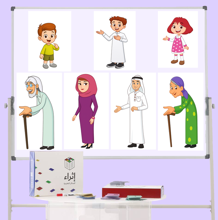 بطاقات شخصيات أسرة فواز - ورقة A4