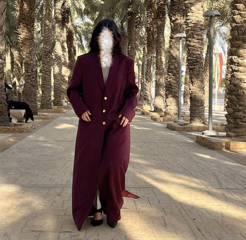 بالطو بورغندي