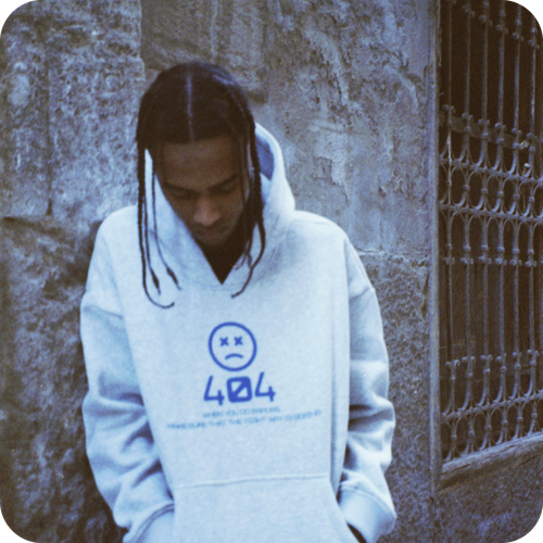 Grey 404 Hoodie