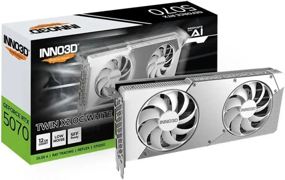 Inno3D GeForce RTX 5070 Twin x2 OC 12GB White Graphics Card