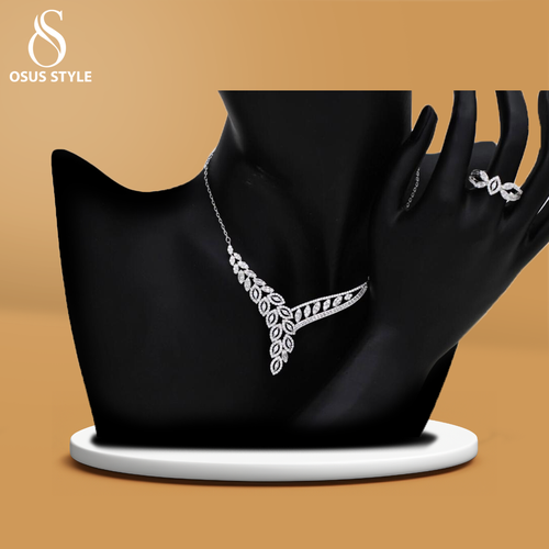 طقم زركون ناعم  على شكل قطرات صغيرة 