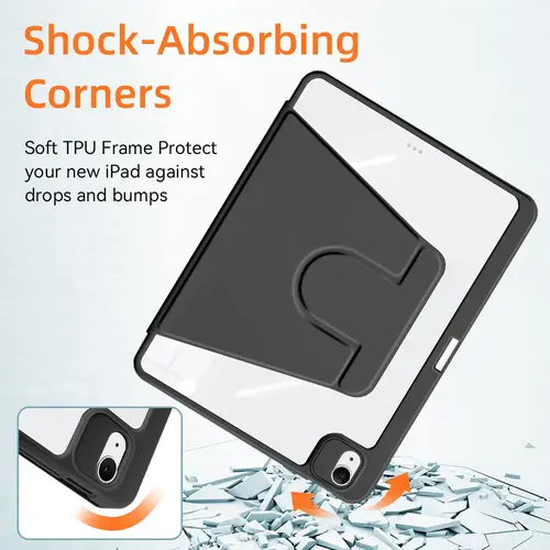 360 °   حافظة iPad قابلة للدوران لهاتف 2024 Air 11 13 M2 Pro 11 13 M4 Air 4 5 10.9 iPad 7/8/9th 10.2 10th Gen Pro 11 Pro 12.9 Mini 6 Cover