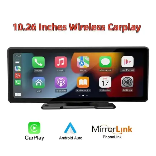 شاشة عالمية 10.26 بوصة راديو السيارة الوسائط المتعددة واي فاي مشغل فيديو شاشة Carplay اللاسلكية لأجهزة Apple أو Android