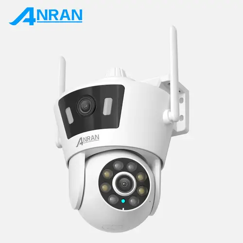 كاميرا مراقبة واي فاي من ANRAN 2K خارجية لاسلكية PTZ كاميرا IP كشف الحركة HD رؤية ليلية ملونة اتجاهين صوت