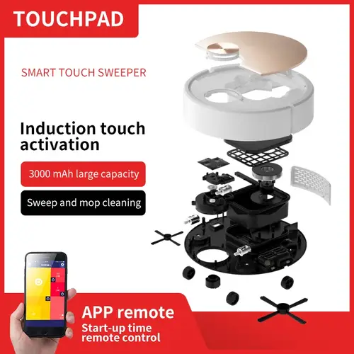 جديد ES06 جهاز آلي لتنظيف الأتربة APP آلة التنظيف اللاسلكية الذكية التحكم عن بعد كنس الأرضية للمنزل مكنسة كهربائية