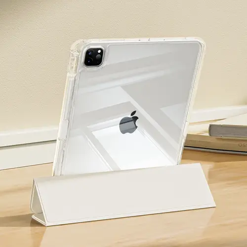 مع حافظة حامل القلم الرصاص لجهاز iPad Pro 11 2024 A2836 M4 Pro 13 Air M2 12.9 6th Generation غطاء قابل للفصل لهاتف M3 Air 11 Air 5