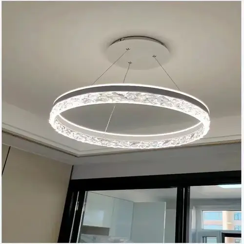 SUNMEIYI أضواء السقف الحديثة الحد الأدنى تصميم قلادة أضواء لوكس حلقة الثريا Led مصباح لغرفة النوم غرفة المعيشة ديكور المنزل