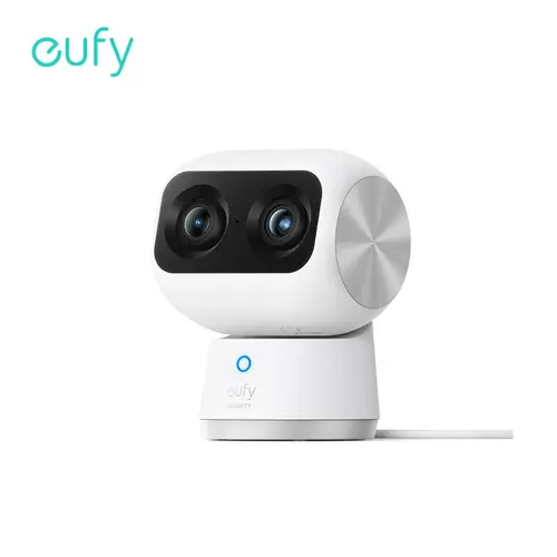 كاميرا eufy Security الداخلية S350 كاميرات مزدوجة 4K 8MP كاميرا مراقبة للأطفال 8 × تكبير 360 °   كاميرا مراقبة PTZ Human/Pet AI Wifi