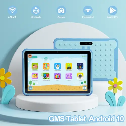 تابلت Pritom 10 بوصة للأطفال Android 13 Go WIFI رباعي النواة معالج 2GB RAM 64GB ROM YouTube مع حافظة