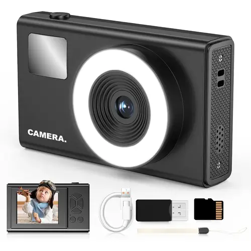 كاميرا رقمية جديدة بدقة 4K كاميرات تصوير فوتوغرافي مع شاشة مزدوجة 2.8 بوصة كاميرا صور احترافية عالية الدقة فيديو 4K 18X تكبير رقمي
