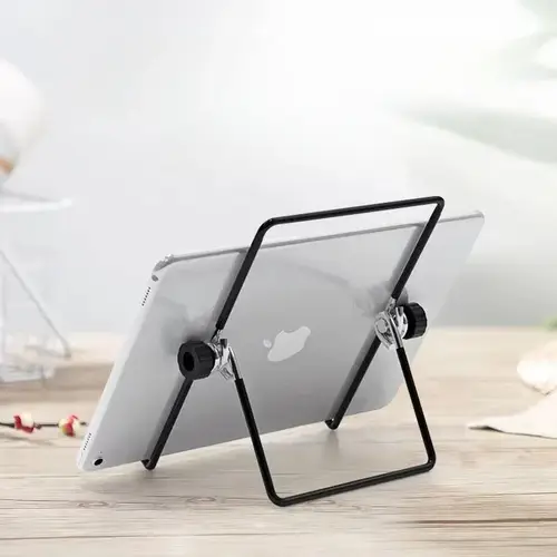 حامل كمبيوتر لوحي معدني عالمي قابل للطي لجهاز iPad Air Pro Samsung Tablet Stand Mount Desk حامل هاتف مرن لهاتف Apple iPhone Xiaomi