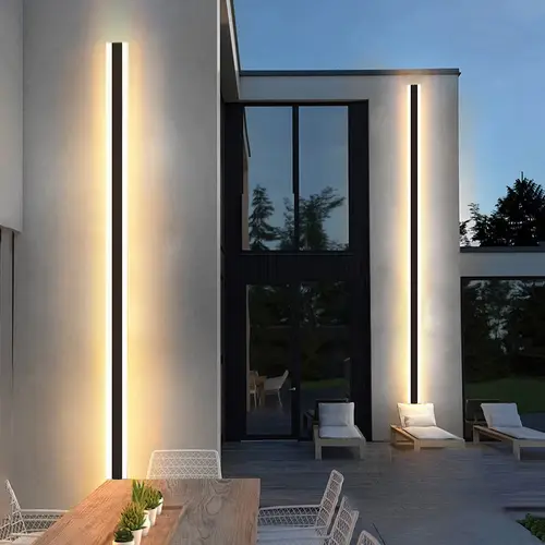الحديثة مقاوم للماء في الهواء الطلق شريط طويل وحدة إضاءة LED جداريّة مصباح IP65 الألومنيوم الجدار ضوء حديقة الشرفة الشمعدان ضوء 110 فولت 220 فولت الشمعدان الإنارة